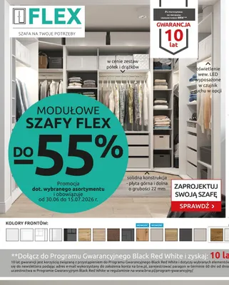 Szafy modułowe Flex promocja w Black Red White