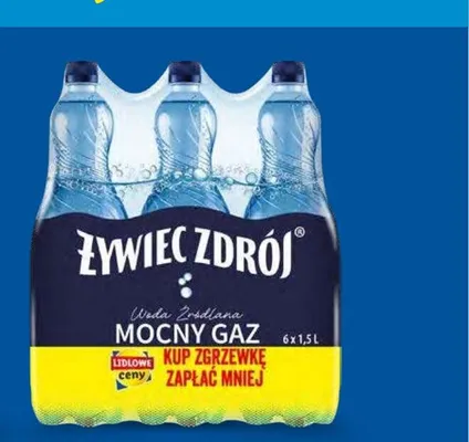 Woda źródlana Żywiec Zdrój Mocny Gaz 6-pak promocja w Lidl