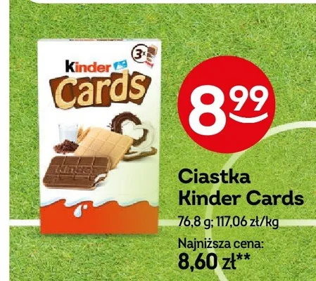 Ciastka Kinder Cards promocja w Żabka