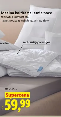 Kołdra z tkaniną Hydrocool 160x200 cm promocja w Lidl