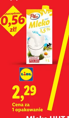 Mleko UHT 1,5% promocja w Lidl