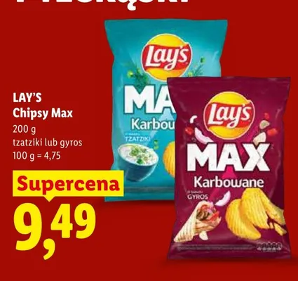 Chipsy Max Lay's gyros promocja w Lidl