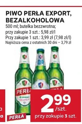 Piwo bezalkoholowe Perła Bezalkoholowa promocja w Stokrotka