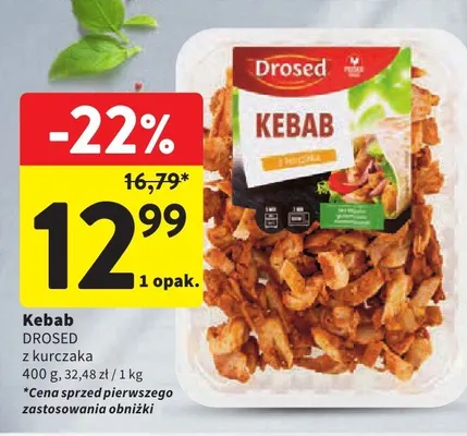 Kebab z kurczaka Drosed promocja w Intermarche