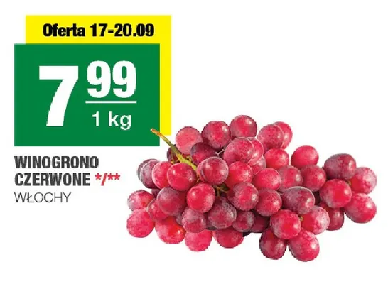Winogrona czerwone promocja w SPAR