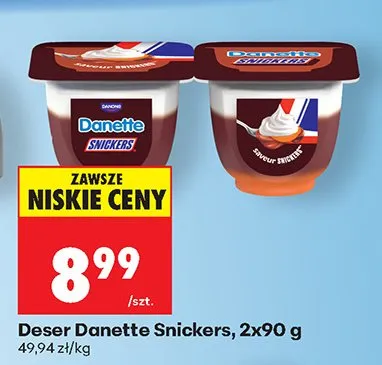 Deser Danette Snickers promocja w Biedronka