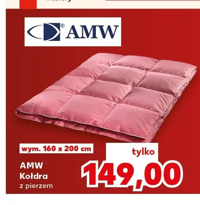 Kołdra z pierzem AMW 160x200 cm promocja w Kaufland