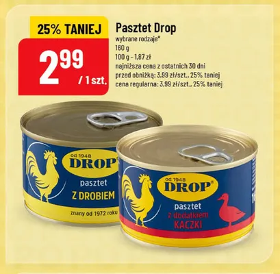 Pasztet z drobiem Drop promocja w POLOmarket