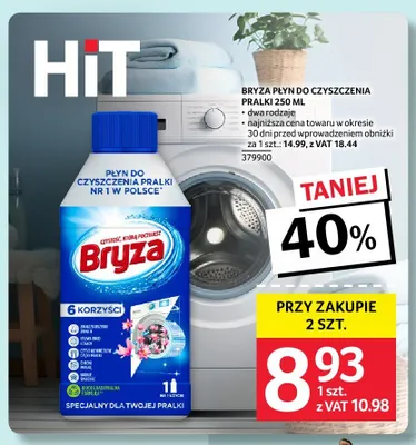 Płyn do czyszczenia pralki Bryza promocja w Selgros
