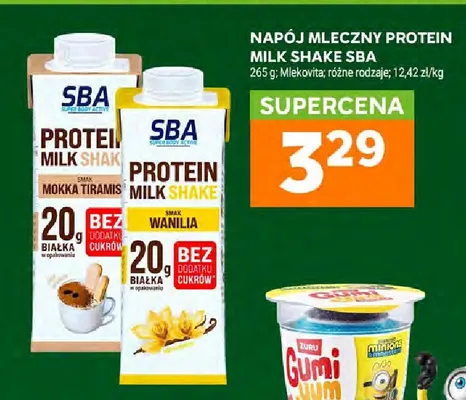 Napój mleczny Protein Milk Shake SBA smak wanilia promocja w Stokrotka