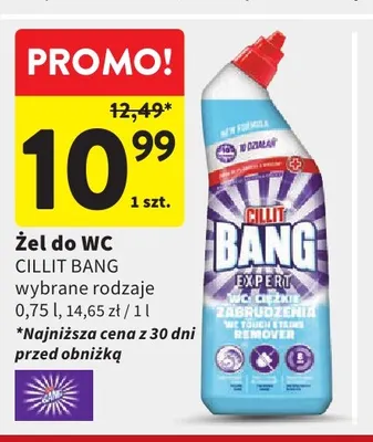 Żel do WC Cillit Bang promocja w Intermarche