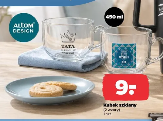Kubek szklany Altom Design promocja w Netto