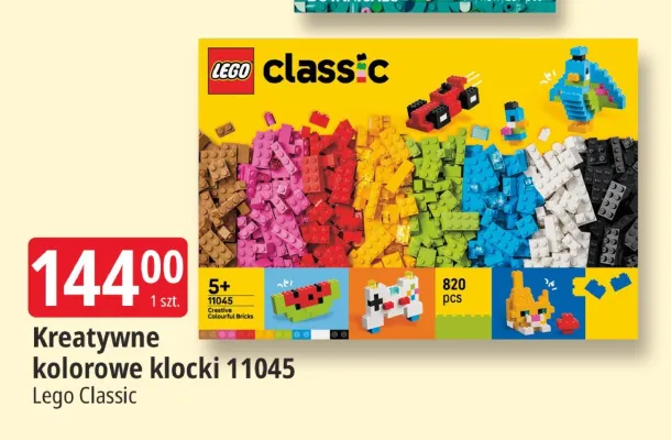 Klocki Lego Classic Kreatywne kolorowe klocki 11045 promocja w Leclerc