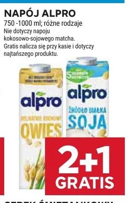 Napój roślinny Alpro promocja w Stokrotka
