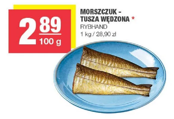 Tusza z morszczuka wędzona Rybhand promocja w SPAR