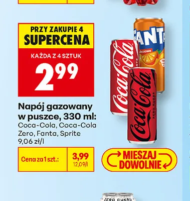 Napój gazowany w puszce Coca-Cola promocja w Biedronka