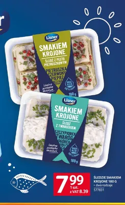 Śledzie Smakiem Krojone śledź z pesto pietruszkowym Lisner promocja w Selgros