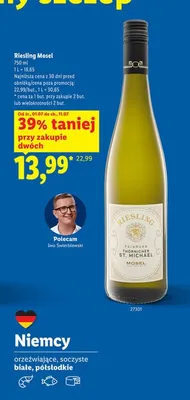 Wino białe Riesling Mosel promocja w Lidl