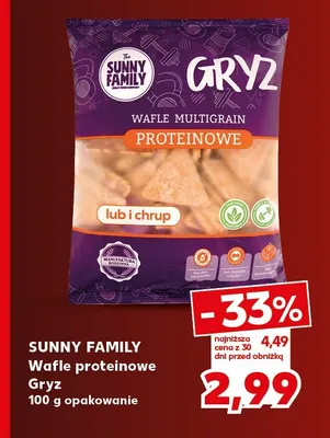 Wafle proteinowe Gryz Sunny Family promocja w Kaufland