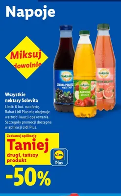 Nektar jabłkowy Solevita promocja w Lidl