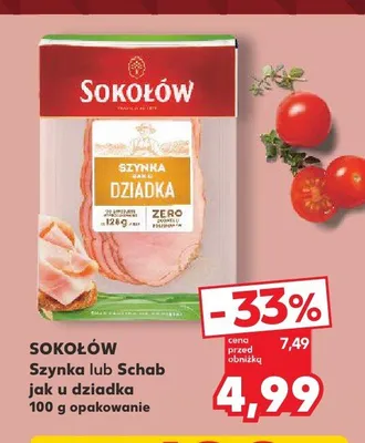 Szynka jak u dziadka Sokołów promocja w Kaufland