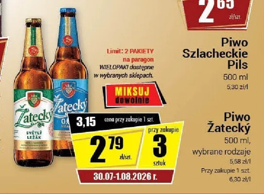 Piwo Žatecký wybrane rodzaje promocja w Premium Nasz Sklep