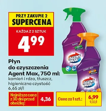 Płyn do czyszczenia kamień i rdza, tłuszcz, higieniczna czystość łazienka 3/1 promocja w Biedronka
