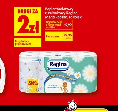 Papier toaletowy rumiankowy Regina Mega Paczka 16-pak promocja w Biedronka