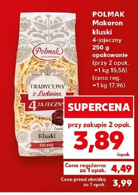 Makaron kluski 4-jajeczny Polmak promocja w Kaufland