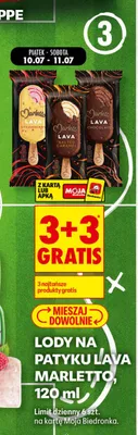 Lody na patyku Lava Strawberry Marletto promocja w Biedronka