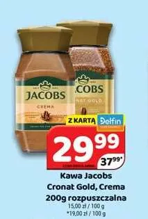 Kawa rozpuszczalna Jacobs Cronat Gold promocja w Delfin