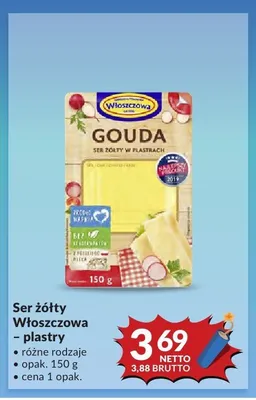 Ser żółty Włoszczowa plastry promocja w Makro