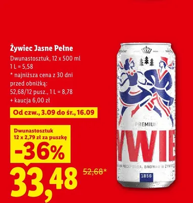 Piwo Żywiec 12-pak promocja w Lidl