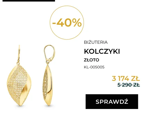 Kolczyki złote Briju Auri KL-005005 promocja w Briju
