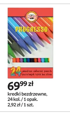 Kredki bezdrzewne 24 kol. Progresso promocja w Empik