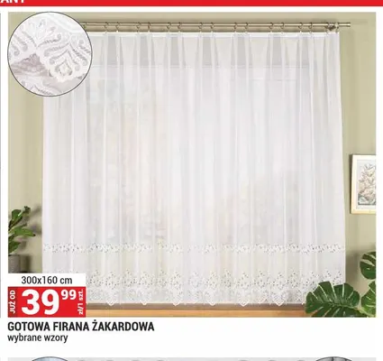 Gotowa firana żakardowa 300x160 cm promocja w Merkury Market