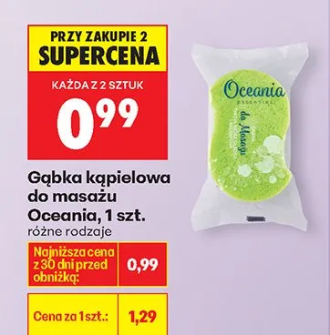 Gąbka kąpielowa do masażu promocja w Biedronka