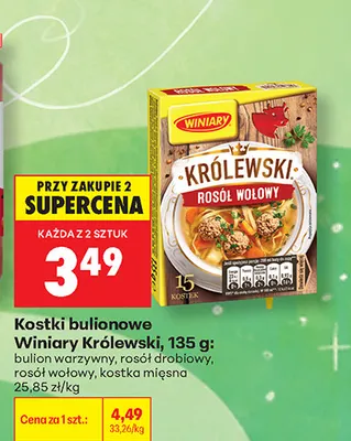 Kostki bulionowe kostka mięsna Winiary Królewski promocja w Biedronka