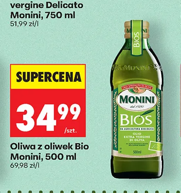 Oliwa z oliwek Bio Monini promocja w Biedronka