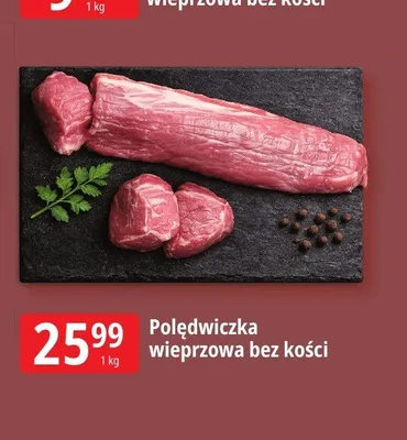 Polędwiczka wieprzowa bez kości promocja w Leclerc