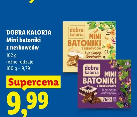 Mini batoniki z nerkowców Dobra Kaloria a la ciasto porzeczkowe promocja w Lidl