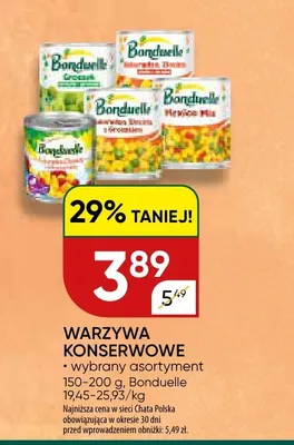 Warzywa konserwowe Bonduelle promocja w Chata Polska