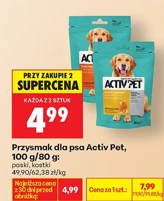 Przysmak dla psa paski promocja w Biedronka