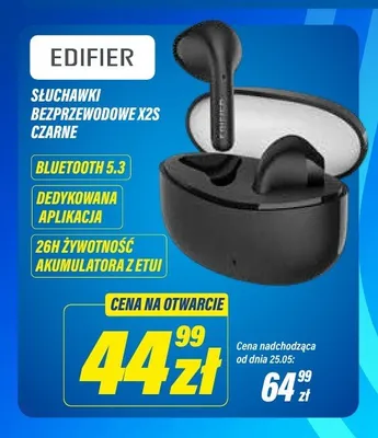 Słuchawki bezprzewodowe EDIFIER X2S czarne promocja w RTV EURO AGD