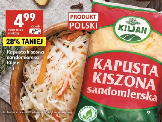 Kapusta kiszona sandomierska Kiljan promocja w Delikatesy Centrum