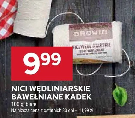 Nici wędliniarskie bawełniane promocja w Stokrotka