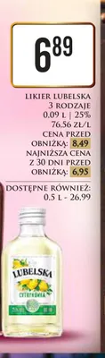 Likier Lubelska Cytrynówka 25% promocja w Dino