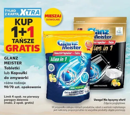 Kapsułki do zmywarki Glanz Meister Alles in 1 promocja w Kaufland