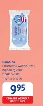 Chusteczki wodne 3 w 1 hipoalergiczne promocja w Drogerie DM