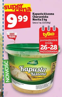 Kapusta kiszona Charsznicka Nevita 3 kg promocja w TOPAZ